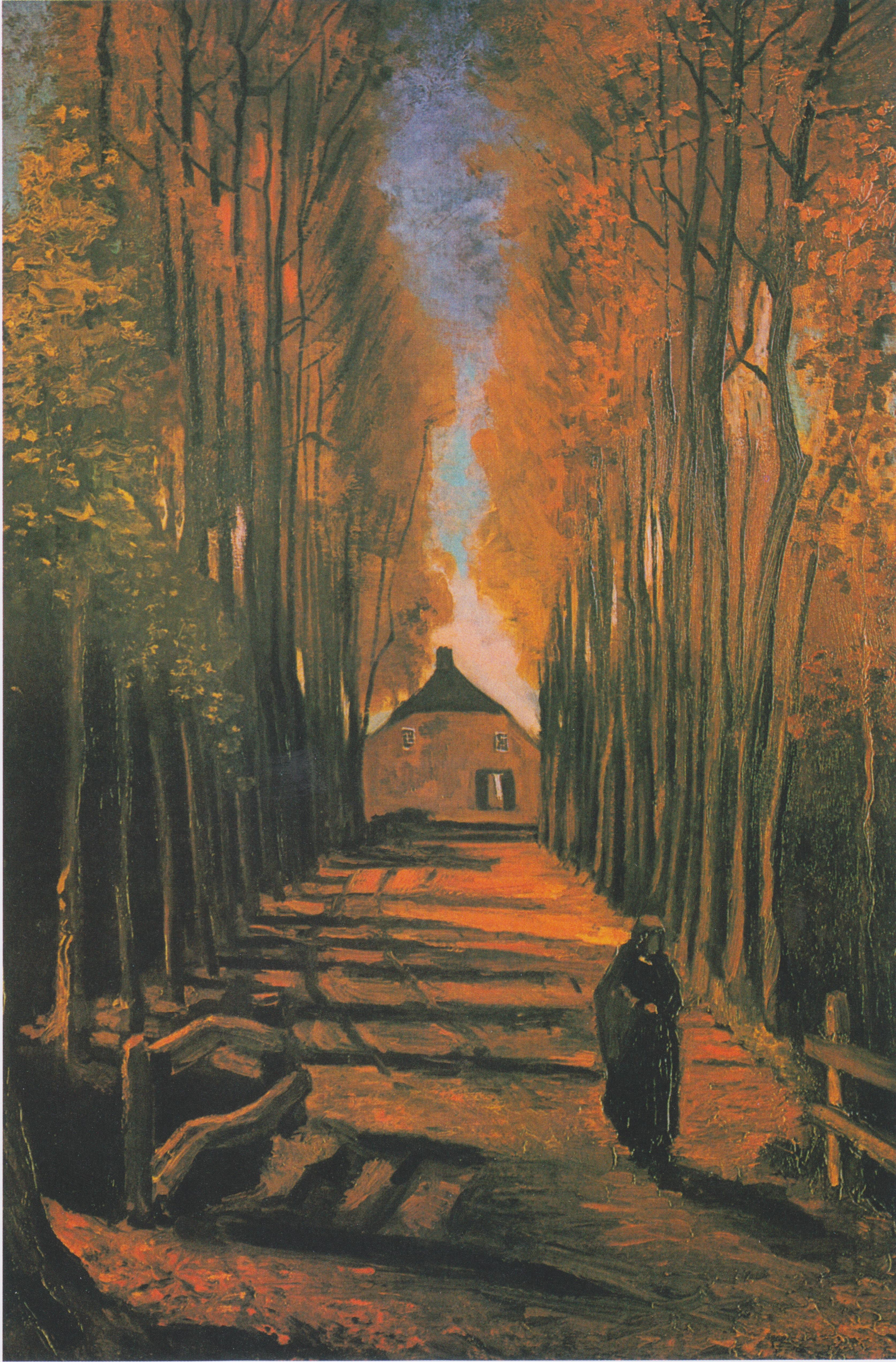 Avenue of Poplars in Autumn