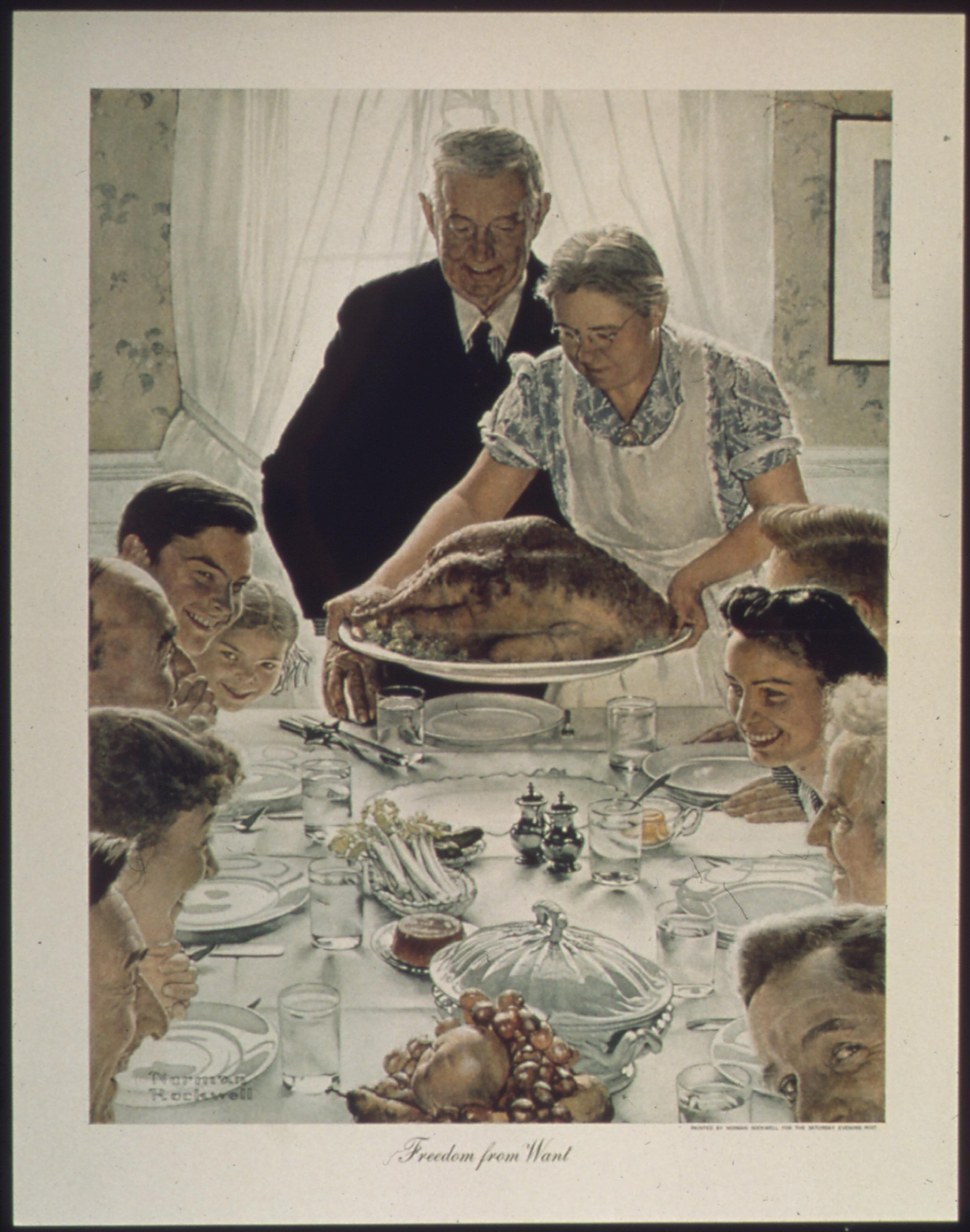 Libertad de la necesidad by Norman Rockwell