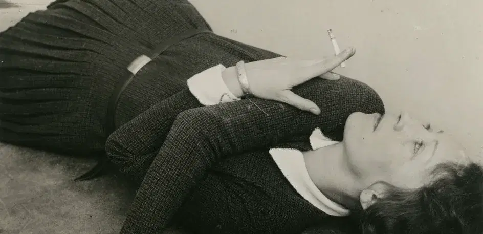 Self-portrait with cigarette