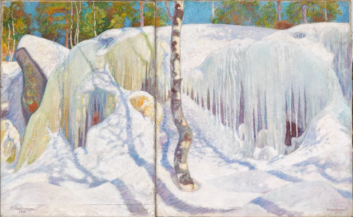 Rock covered in ice and snow  Pekka Halonen