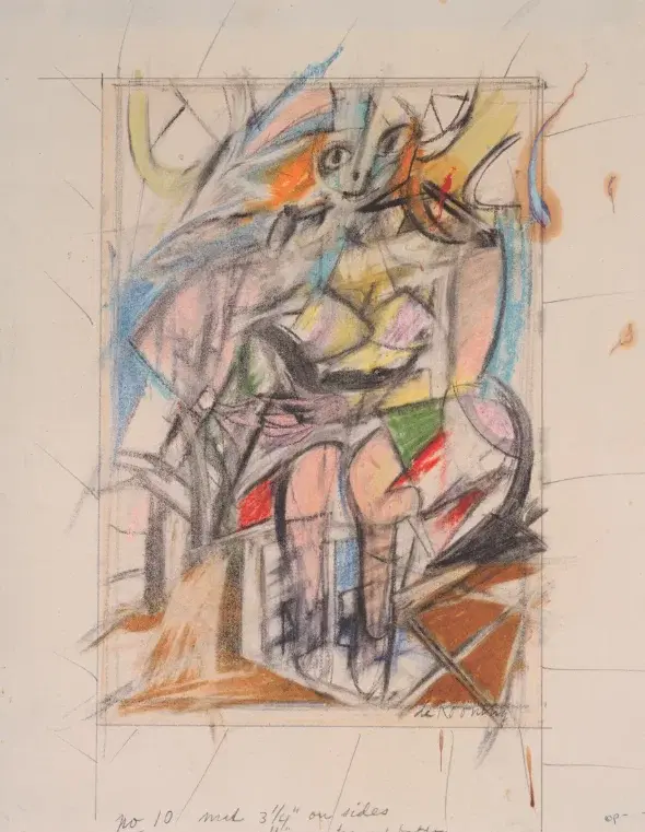 Willem de Kooning at work