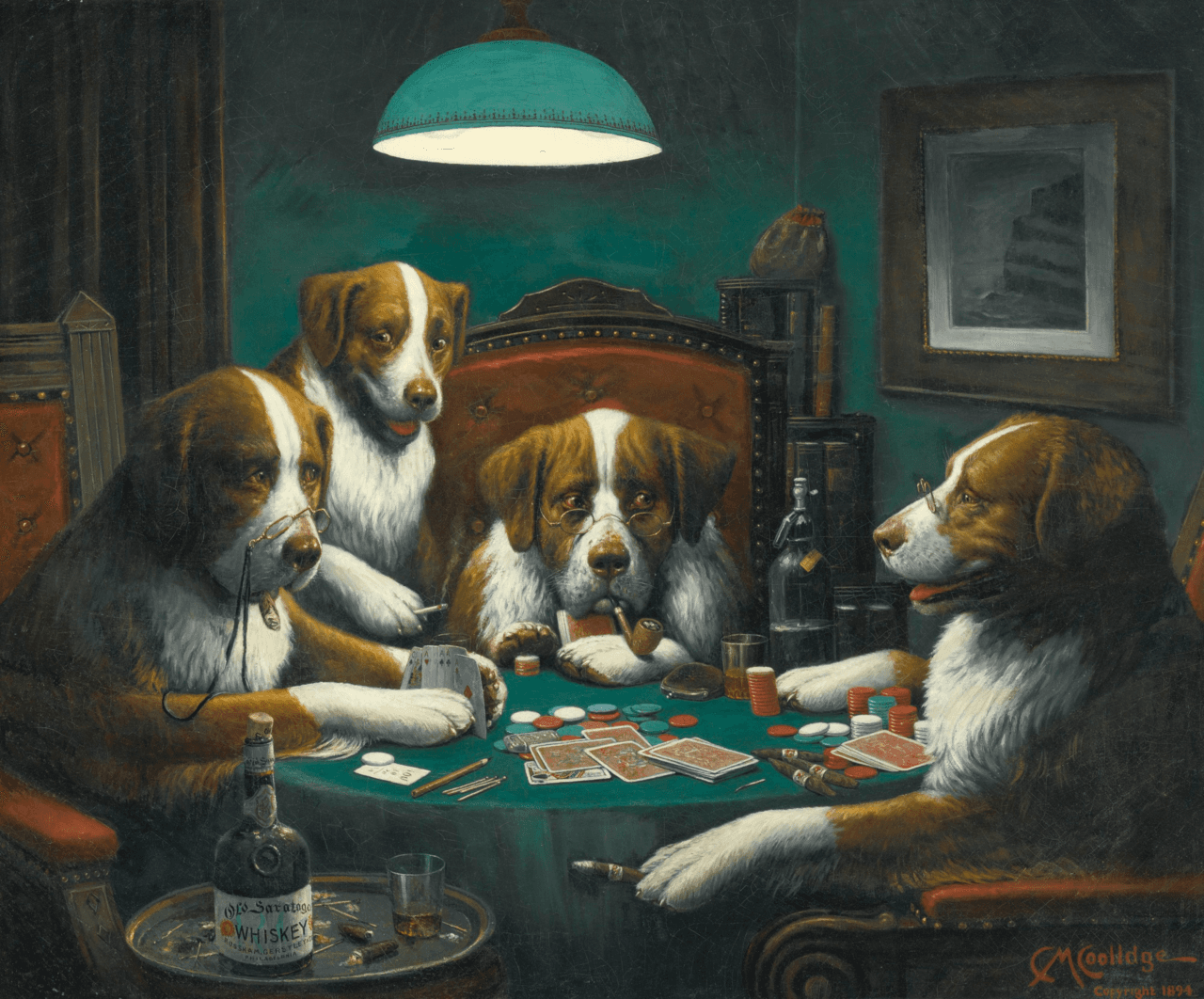 A Friend in Need (Dogs Playing Poker)