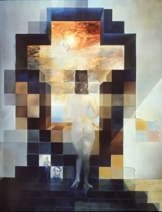 Gala Contemplating the Mediterranean Sea by Salvador Dali