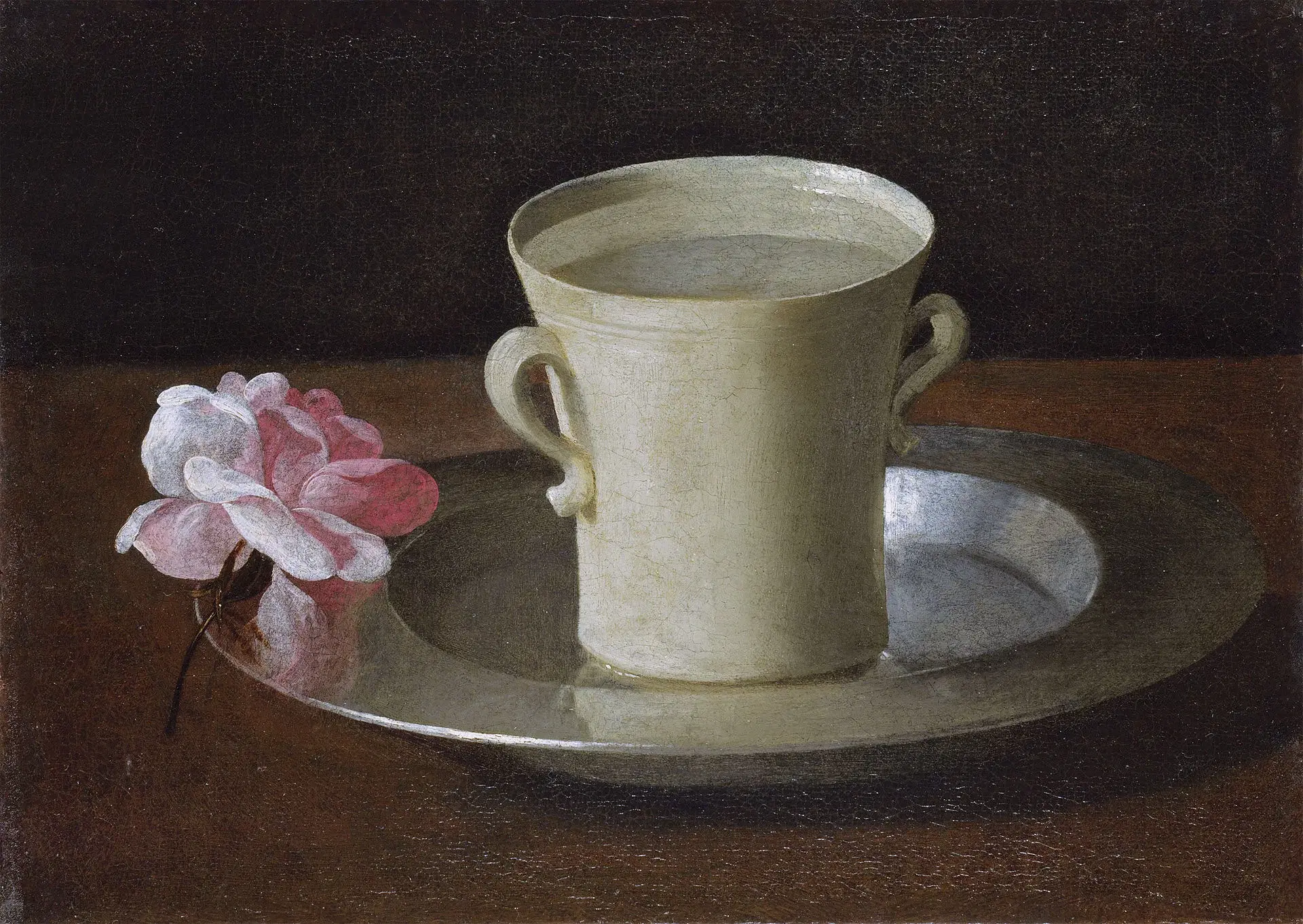 A Cup of Water and a Rose Francisco de Zurbarán painting